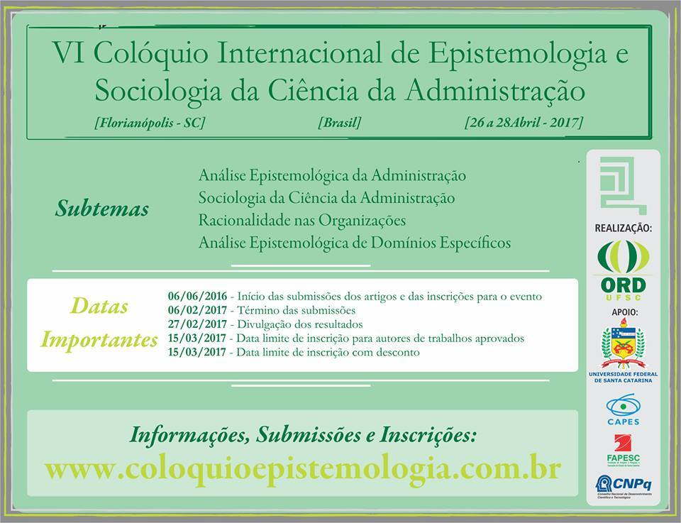 VI Colóquio Internacional de Epsitemologia VI Colóquio Internacional de Epsitemologia